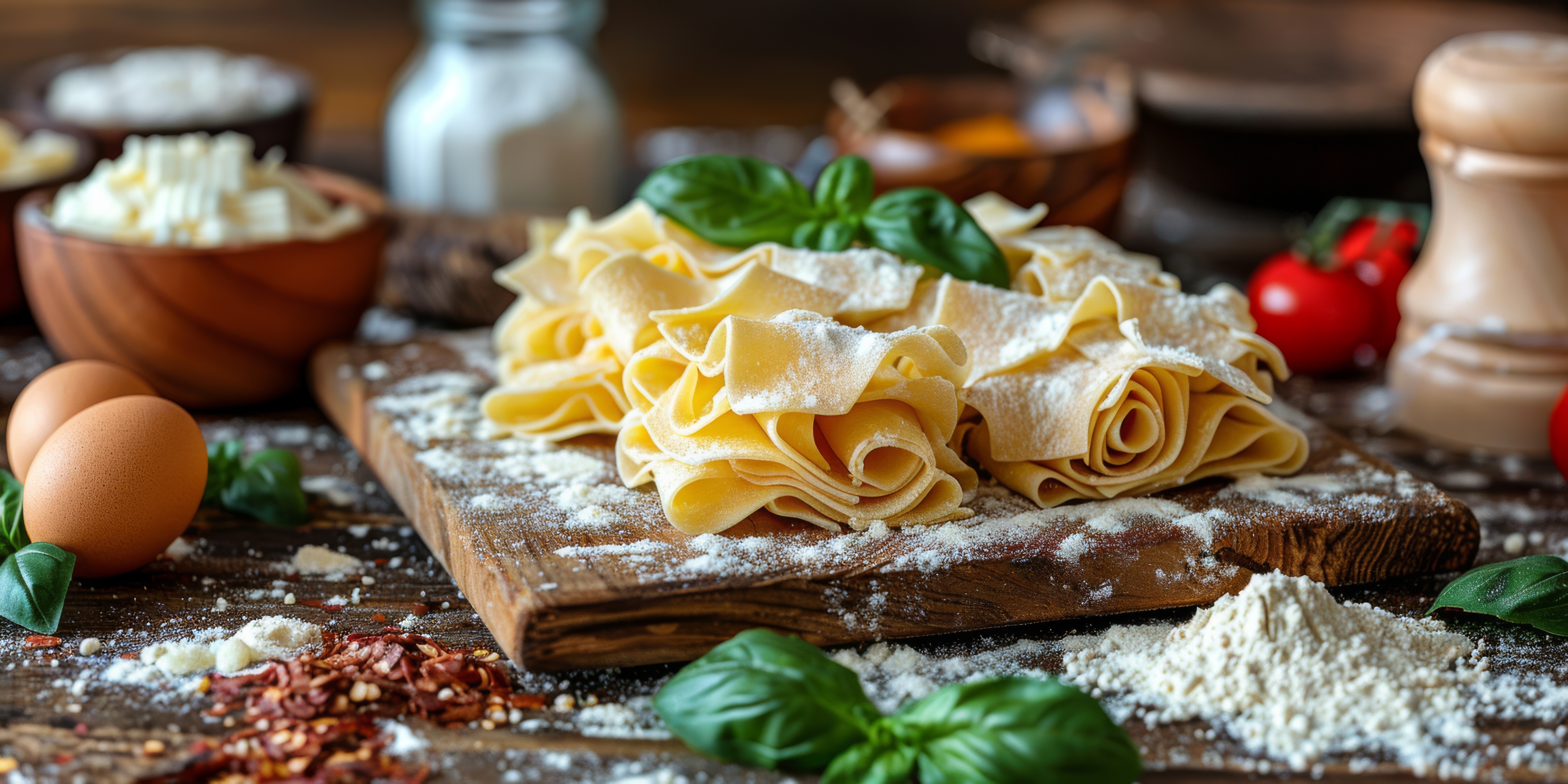 Frische glutenfreie Pasta handgemacht